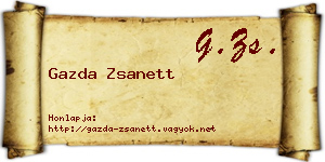 Gazda Zsanett névjegykártya